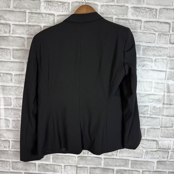 Burberry London Designer Solid Black Wool Stretch Blazer Suit Set Womens Size 14 - Picture 4 of 16